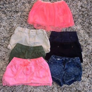 Girl’s 18 Months Short/Skirt Lot